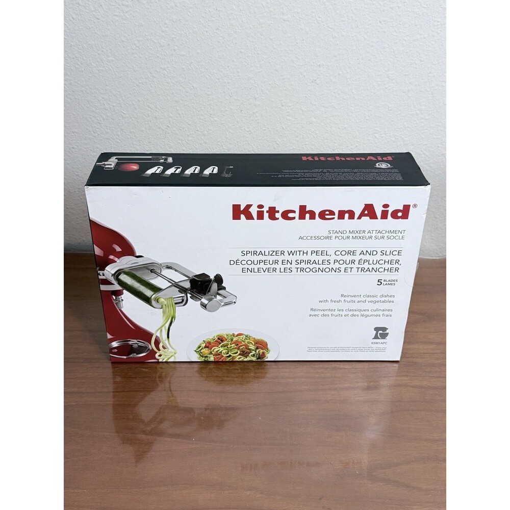 KitchenAid KSM1APC Stand Mixer Attachment Spiralizer Peel Core & Slice Open Box